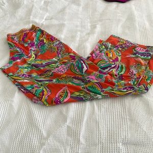 Trina Turk swim cover up pants orange